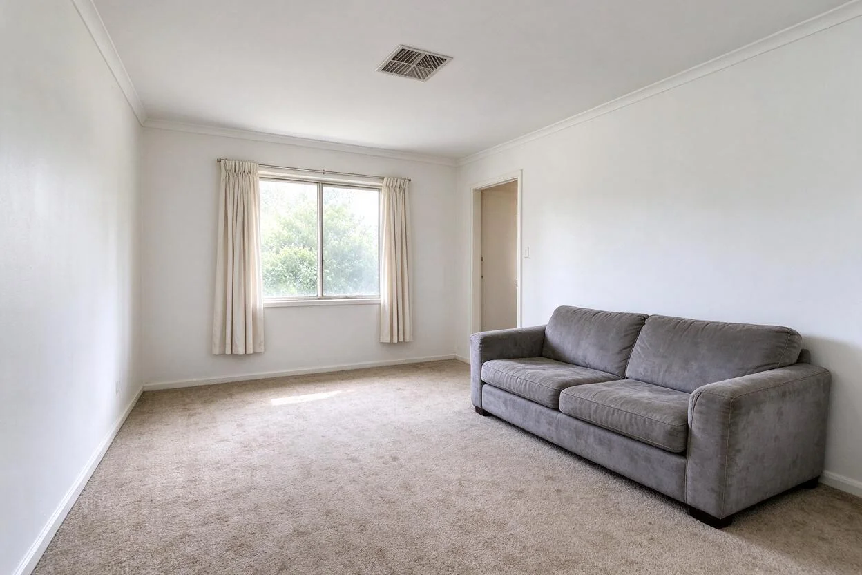 Modern family living room before