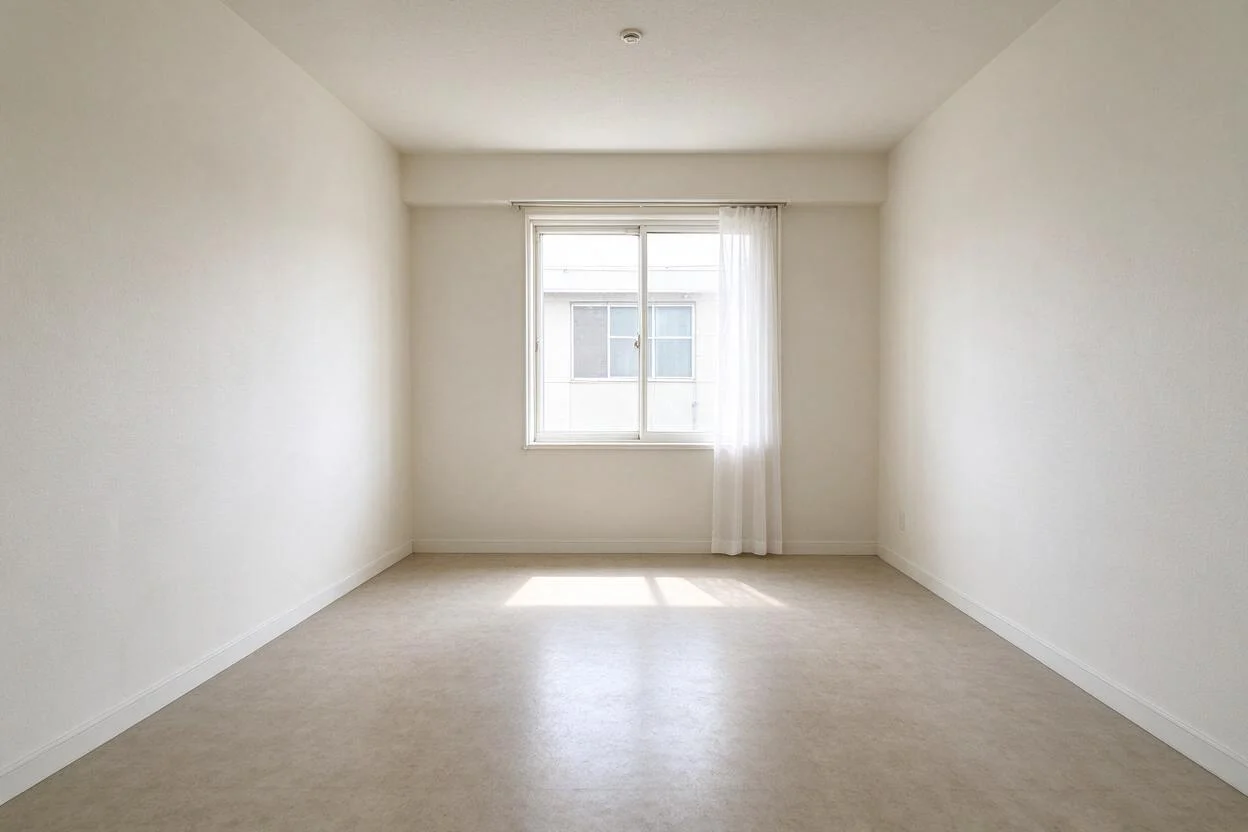 Listing-ready empty room before